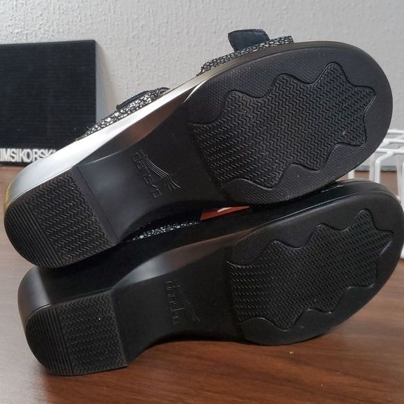 Dansko Sophie Black Shagreen Slide Double Strap Sandal 9841180200 41 | 10½-11 - Picture 4 of 7